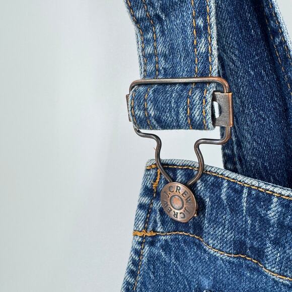 J.Crew Factory Denim Overalls Medium Wash Adjustable Straps Size Large - Picture 7 of 11